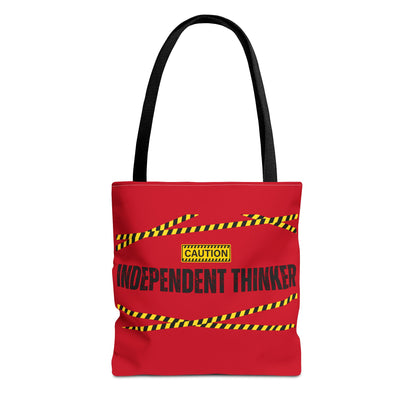 Tote Bag (Red) | Independent Thinker | Design for Book Lovers, Students, Teachers, Gifts, Everyday Use