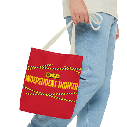Tote Bag (Red) | Independent Thinker | Design for Book Lovers, Students, Teachers, Gifts, Everyday Use