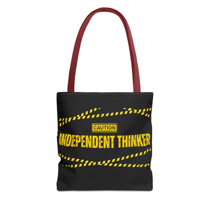 Tote Bag (Black) | Independent Thinker | Design for Book Lovers, Students, Teachers, Gifts, Everyday Use
