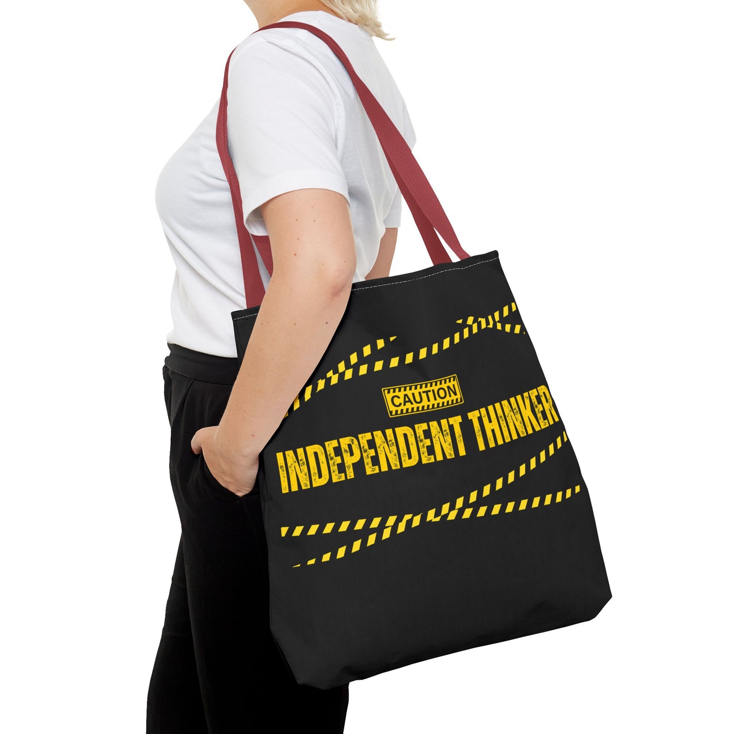 Tote Bag (Black) | Independent Thinker | Design for Book Lovers, Students, Teachers, Gifts, Everyday Use