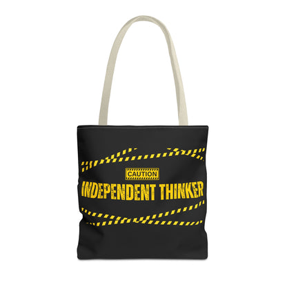 Tote Bag (Black) | Independent Thinker | Design for Book Lovers, Students, Teachers, Gifts, Everyday Use