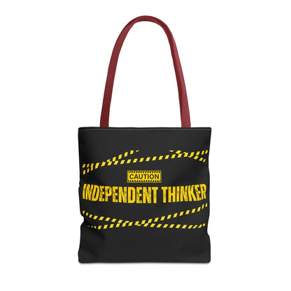 Tote Bag (Black) | Independent Thinker | Design for Book Lovers, Students, Teachers, Gifts, Everyday Use