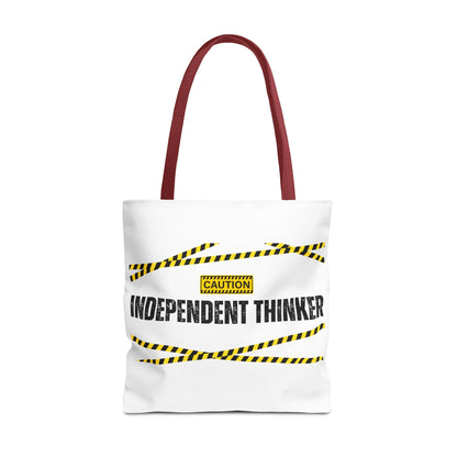 Tote Bag (White) | Independent Thinker | Design for Book Lovers, Students, Teachers, Gifts, Everyday Use