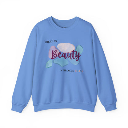 Unisex Heavy Blend™ Crewneck Sweatshirt | Beauty in Broken Glass