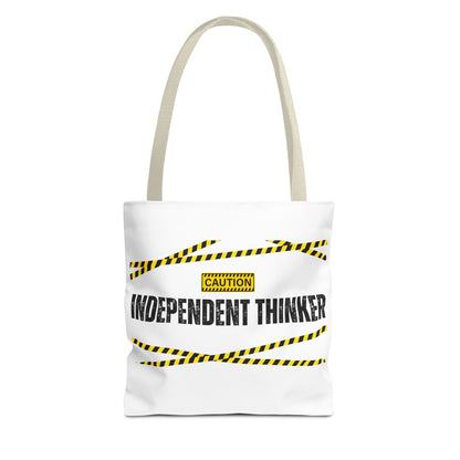 Tote Bag (White) | Independent Thinker | Design for Book Lovers, Students, Teachers, Gifts, Everyday Use