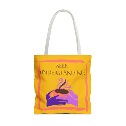 Tote Bag (Yellow) | Understanding | Design for Book Lovers, Students, Teachers, Gifts, Everyday Use