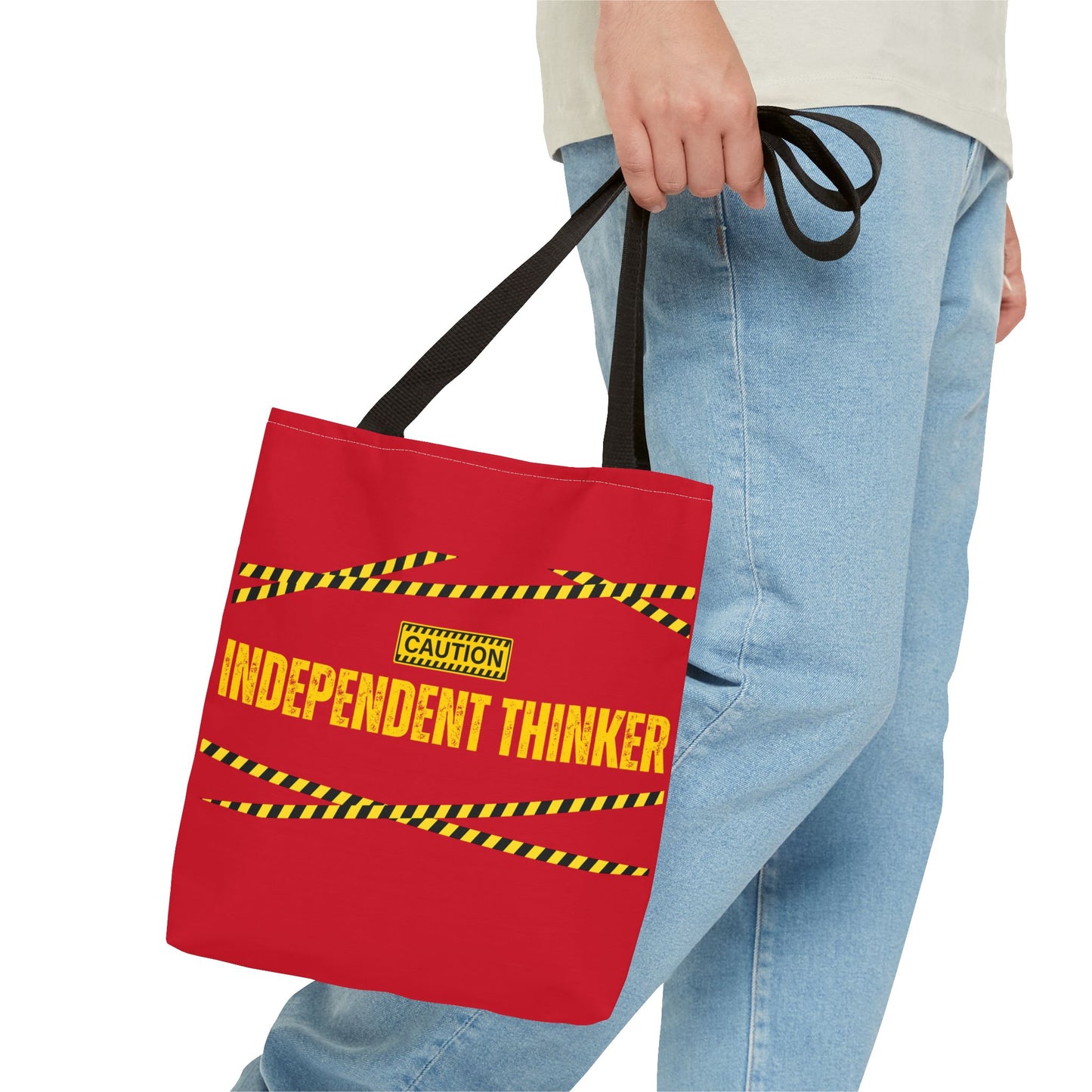 Tote Bag (Red) | Independent Thinker | Design for Book Lovers, Students, Teachers, Gifts, Everyday Use