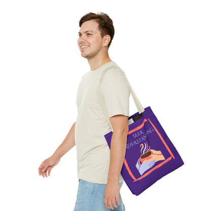 Tote Bag (Purple) | Understanding | Design for Book Lovers, Students, Teachers, Gifts, Everyday Use
