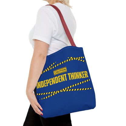Tote Bag (Blue) | Independent Thinker | Design for Book Lovers, Students, Teachers, Gifts, Everyday Use