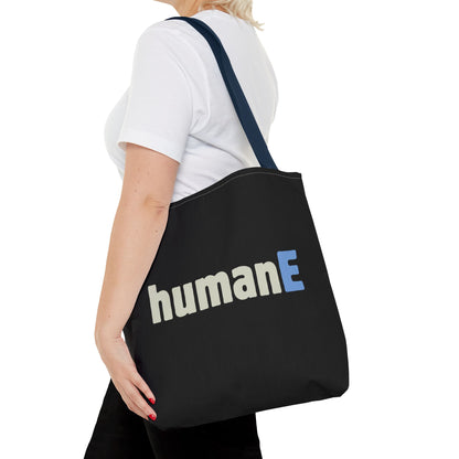 Tote Bag (Black) | humanE | Design for Book Lovers, Students, Teachers, Gifts, Everyday Use