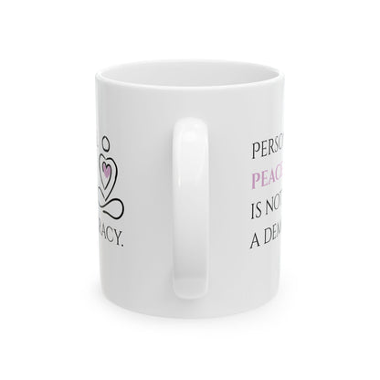 Ceramic Mug, 11oz, both sides | Peace