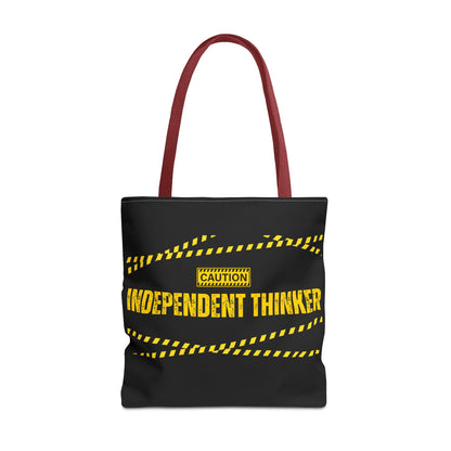 Tote Bag (Black) | Independent Thinker | Design for Book Lovers, Students, Teachers, Gifts, Everyday Use