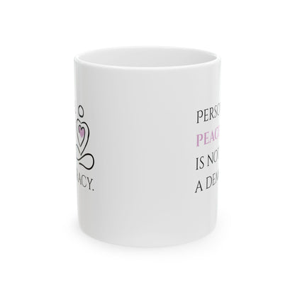 Ceramic Mug, 11oz, both sides | Peace