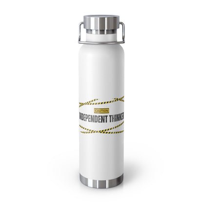 Water Bottle, Insulated Drink Container (white, black, red) | Independent Thinker