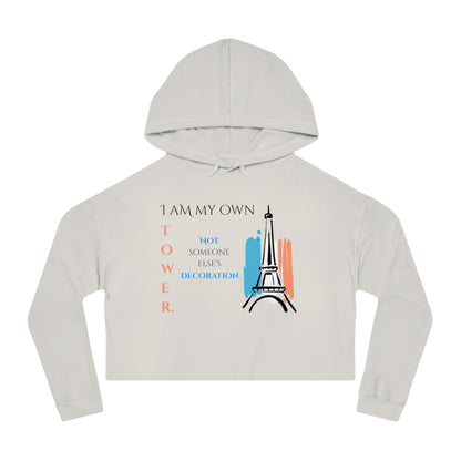 Women’s Cropped Hooded Sweatshirt | Tower (Front print)