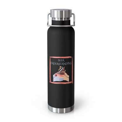 Water Bottle (white, black), Insulated Drink Container | Understanding