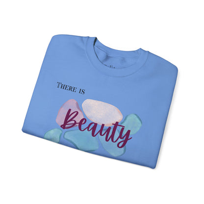 Unisex Heavy Blend™ Crewneck Sweatshirt | Beauty in Broken Glass