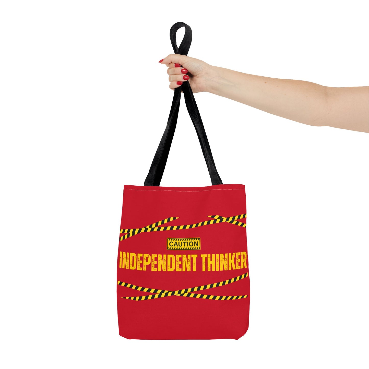 Tote Bag (Red) | Independent Thinker | Design for Book Lovers, Students, Teachers, Gifts, Everyday Use