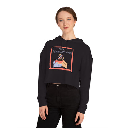 Women’s Cropped Hooded Sweatshirt | Understanding (Front print)