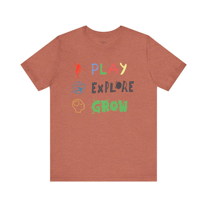 Unisex Jersey Short Sleeve Tee | Play Explore Grow