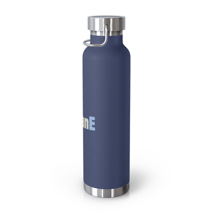 Water Bottle, Insulated Drink Container (white, black, blue) | humanE