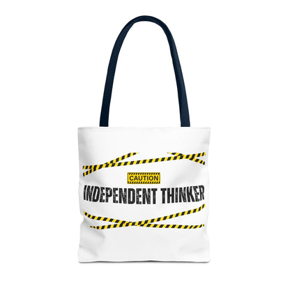 Tote Bag (White) | Independent Thinker | Design for Book Lovers, Students, Teachers, Gifts, Everyday Use