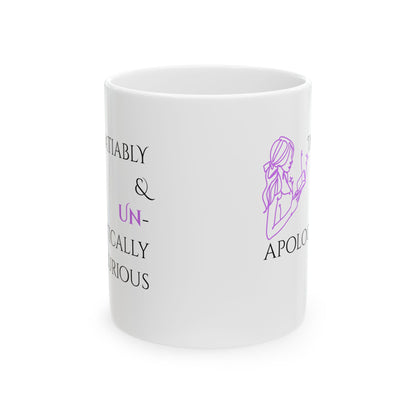 Ceramic Mug, 11oz, both sides | Insatiably Curious