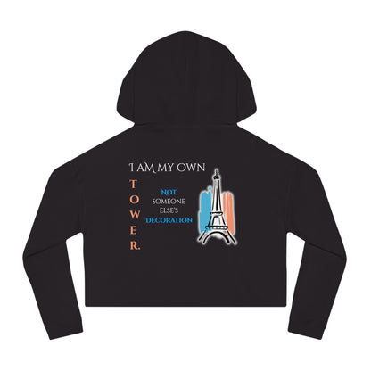 Women’s Cropped Hooded Sweatshirt | Tower (Back print)