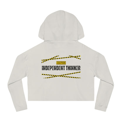 Women’s Cropped Hooded Sweatshirt | Independent Thinker (Back print)