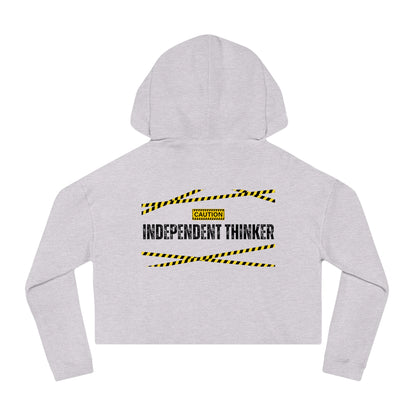 Women’s Cropped Hooded Sweatshirt | Independent Thinker (Back print)