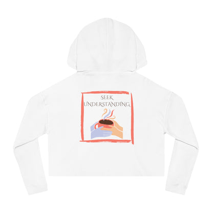 Women’s Cropped Hooded Sweatshirt | Understanding (Back print)