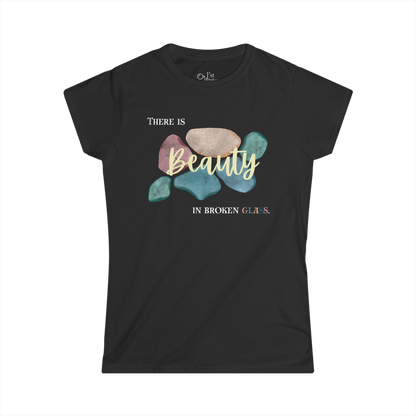 Women's Graphic T-Shirt | Beauty in Broken Glass | Casual Everyday Wear
