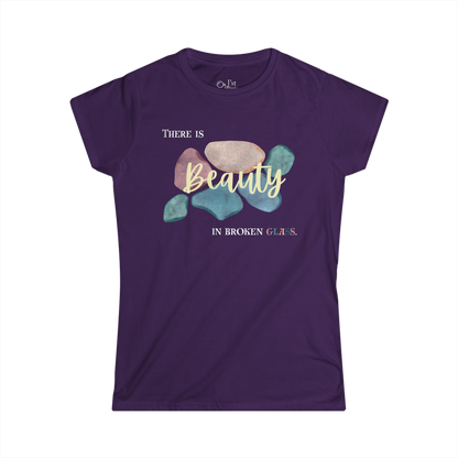 Women's Graphic T-Shirt | Beauty in Broken Glass | Casual Everyday Wear