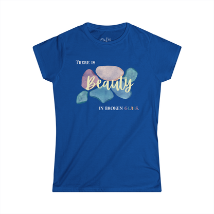 Women's Graphic T-Shirt | Beauty in Broken Glass | Casual Everyday Wear